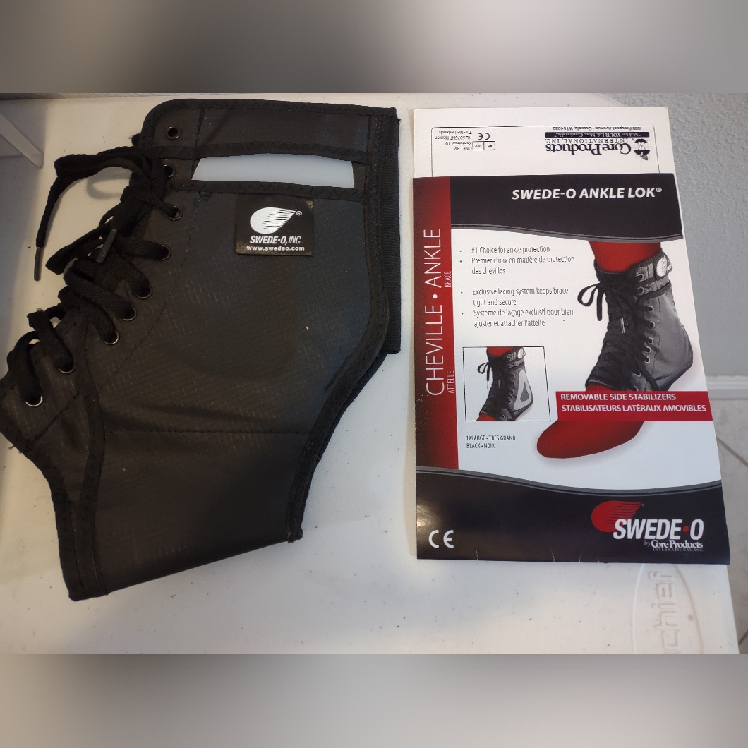 The Original SwedeO Ankle Lok Ankle Black Brace Support Xl